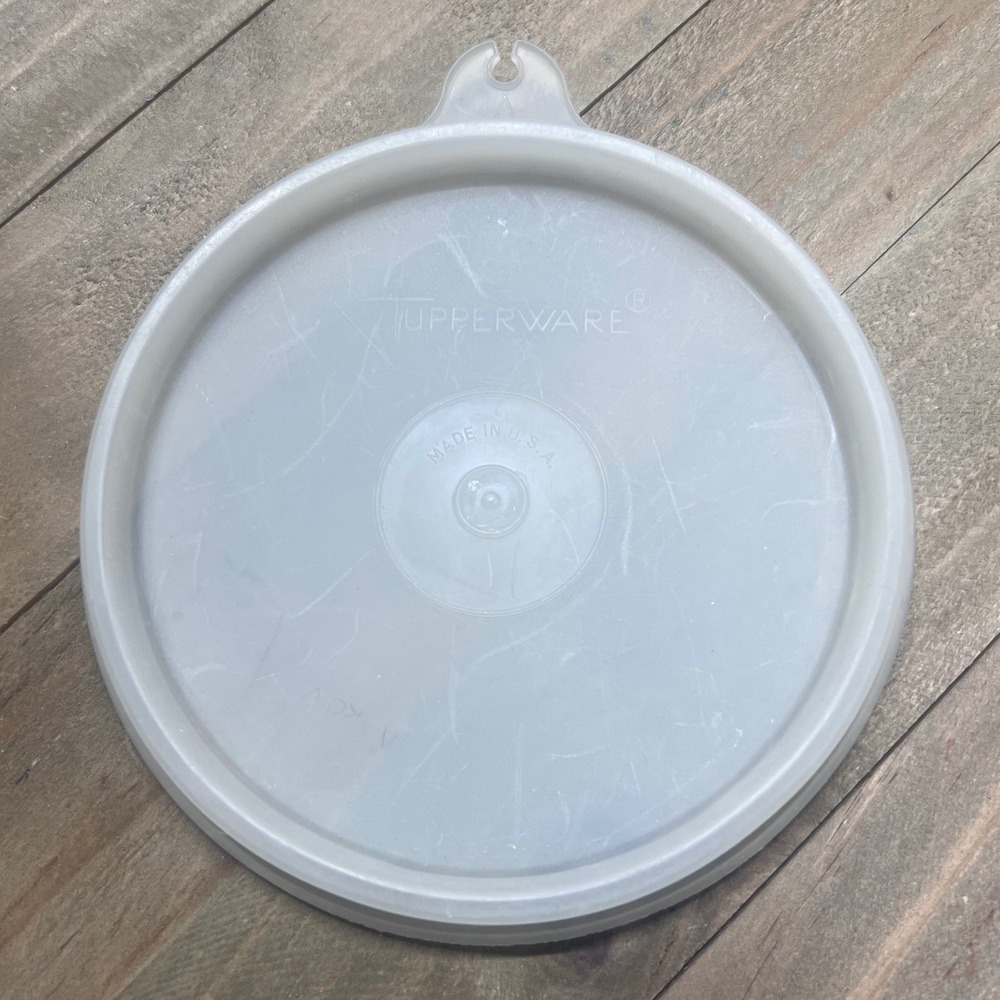 Tupperware 4.5" Round Container Lid 215-90 Clear Plastic USA Replacement‎ Part